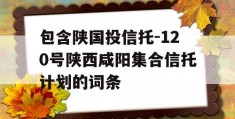 包含陕国投信托-120号陕西咸阳集合信托计划的词条