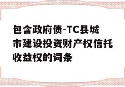 包含政府债-TC县城市建设投资财产权信托收益权的词条