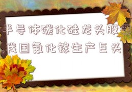 半导体碳化硅龙头股票,我国氮化镓生产巨头