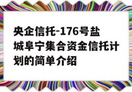 央企信托-176号盐城阜宁集合资金信托计划的简单介绍