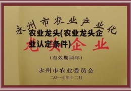 农业龙头(农业龙头企业认定条件)