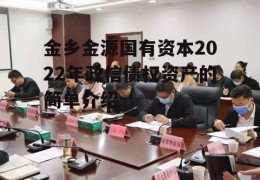 金乡金源国有资本2022年政信债权资产的简单介绍