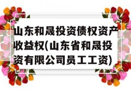 山东和晟投资债权资产收益权(山东省和晟投资有限公司员工工资)