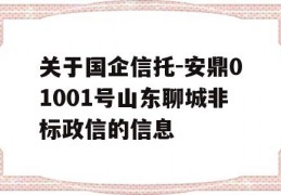 关于国企信托-安鼎01001号山东聊城非标政信的信息