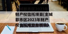 主城都市区2023年财产权信托项目(主城都市区2023年财产权信托项目有哪些)