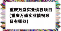 重庆万盛实业债权项目(重庆万盛实业债权项目有哪些)