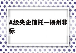 A级央企信托—扬州非标