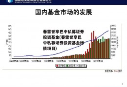 春雷誉享巴中私募证券投资基金(春雷誉享巴中私募证券投资基金标债项目)