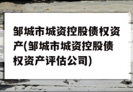 邹城市城资控股债权资产(邹城市城资控股债权资产评估公司)