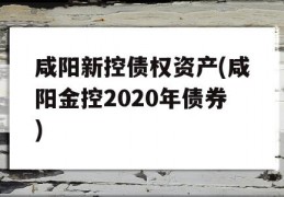 咸阳新控债权资产(咸阳金控2020年债券)