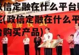 政信定融在什么平台购买(政信定融在什么平台购买产品)