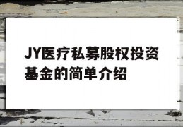 JY医疗私募股权投资基金的简单介绍