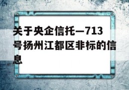 关于央企信托—713号扬州江都区非标的信息