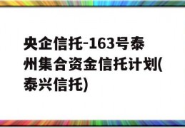 央企信托-163号泰州集合资金信托计划(泰兴信托)