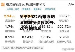 关于2022山东潍坊滨城城投债权30号、26号的信息
