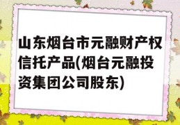 山东烟台市元融财产权信托产品(烟台元融投资集团公司股东)