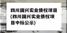 四川国兴实业债权项目(四川国兴实业债权项目中标公示)