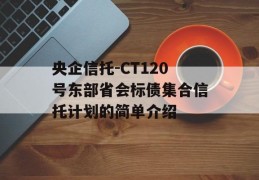 央企信托-CT120号东部省会标债集合信托计划的简单介绍