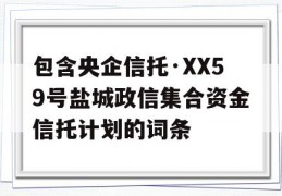 包含央企信托·XX59号盐城政信集合资金信托计划的词条