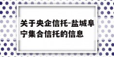 关于央企信托-盐城阜宁集合信托的信息