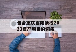 包含重庆酉阳债权2023资产项目的词条