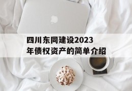 四川东同建设2023年债权资产的简单介绍