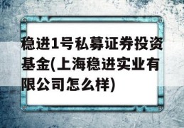 稳进1号私募证券投资基金(上海稳进实业有限公司怎么样)