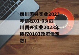 四川国兴实业2023年债权01-03(四川国兴实业2023年债权0103政府债定融)