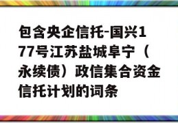 包含央企信托-国兴177号江苏盐城阜宁（永续债）政信集合资金信托计划的词条