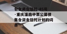 包含央企信托-45号·重庆潼南中票公募债集合资金信托计划的词条