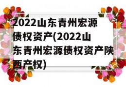 2022山东青州宏源债权资产(2022山东青州宏源债权资产陕西产权)