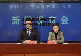 2022聊城民安定向融资计划（第1期）的简单介绍