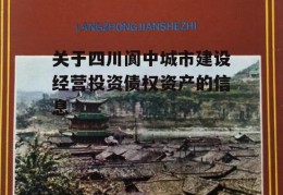 关于四川阆中城市建设经营投资债权资产的信息