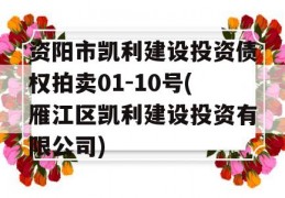 资阳市凯利建设投资债权拍卖01-10号(雁江区凯利建设投资有限公司)