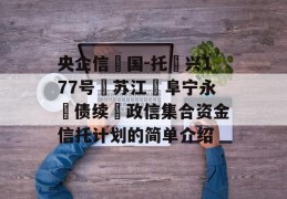 央企信‮国-托‬兴177号‮苏江‬阜宁永‮债续‬政信集合资金信托计划的简单介绍