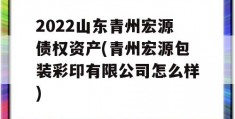 2022山东青州宏源债权资产(青州宏源包装彩印有限公司怎么样)