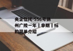 央企信托-556号扬州广陵一年‮非期‬标的简单介绍