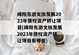 绵阳东游文旅发展2023年债权资产转让项目(绵阳东游文旅发展2023年债权资产转让项目有哪些)