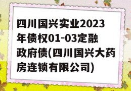 四川国兴实业2023年债权01-03定融政府债(四川国兴大药房连锁有限公司)