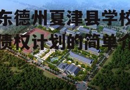 山东德州夏津县学校建设债权计划的简单介绍