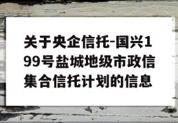 关于央企信托-国兴199号盐城地级市政信集合信托计划的信息