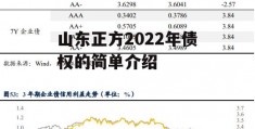 山东正方2022年债权的简单介绍