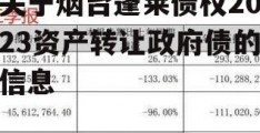 关于烟台蓬莱债权2023资产转让政府债的信息