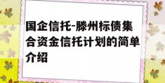 国企信托-滕州标债集合资金信托计划的简单介绍