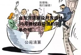 山东济清建设开发盛林89号债权政府债的简单介绍