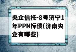 央企信托-8号济宁1年PPN标债(济南央企有哪些)