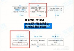 央企信托-201号山东潍坊海洋标准债集合信托计划的简单介绍