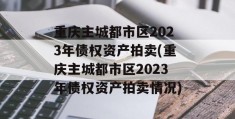 重庆主城都市区2023年债权资产拍卖(重庆主城都市区2023年债权资产拍卖情况)