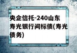 央企信托-240山东寿光银行间标债(寿光债务)