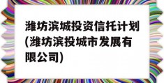 潍坊滨城投资信托计划(潍坊滨投城市发展有限公司)